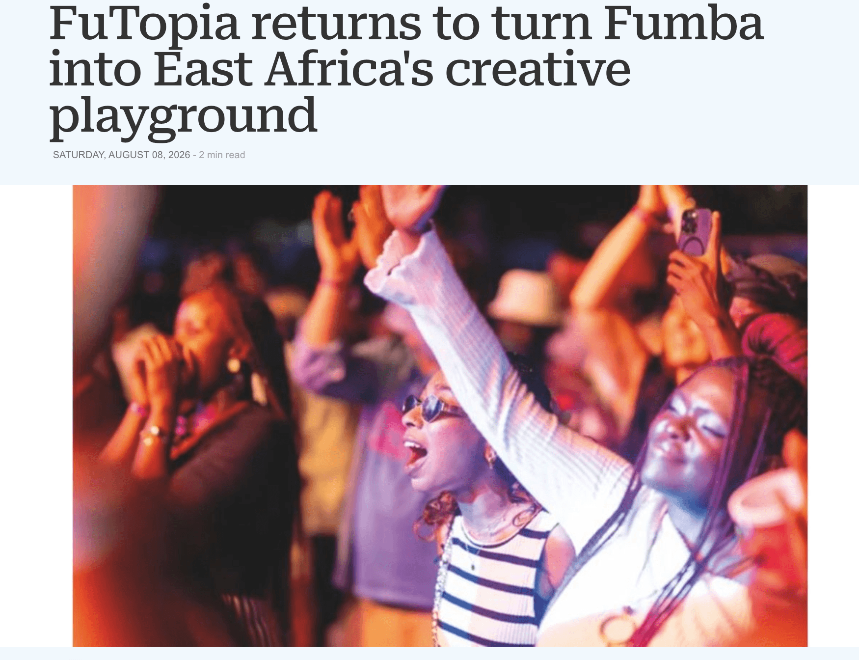 FuTopia 2026 Brings Contemporary Sounds and Swahili Heritage Together - The Citizen